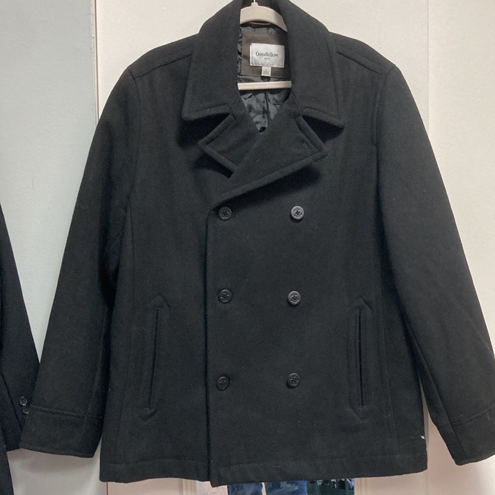 NWT Black Men’s Pea Coat